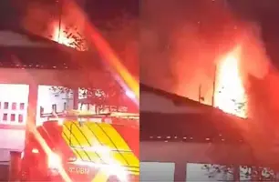 Boxes ficam destruídos após incêndio no Mercado do Produtor de São Raimundo Nonato (Foto: Reprodução)