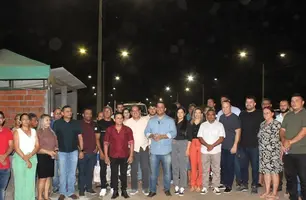 BR 316 em Demerval Lobão ganha nova iluminação com recursos próprios do município (Foto: Reprodução/Secom)