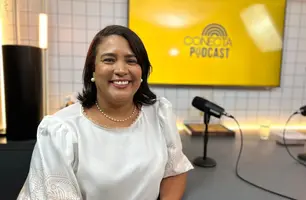 Camila Barbosa destaca prioridades para Lagoa do Piauí no Conecta Podcast (Foto: Maria Clara César / Conecta Piauí)