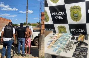 ‘Casal do tráfico’ é preso com drogas e artefato explosivo no Norte do Piauí (Foto: Divulgação/Polícia Civil)
