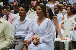 Casamento comunitário (Foto: Reprodução)