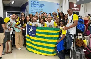 Delegação piauiense nos Jogos Escolares (Foto: Reprodução)