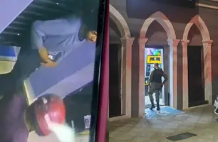 Dupla de criminosos invade e assalta loja de celulares no Centro de Teresina (Foto: Repórter 12/Conecta Piauí)