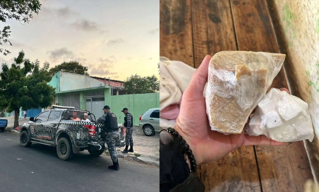 Dupla é presa com arma e grande quantidade de drogas dentro de casa em Parnaíba
