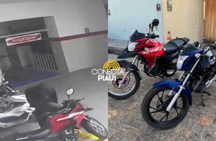 Dupla é presa suspeita de invadir e furtar motocicletas de concessionária no Piauí (Foto: Divulgação)