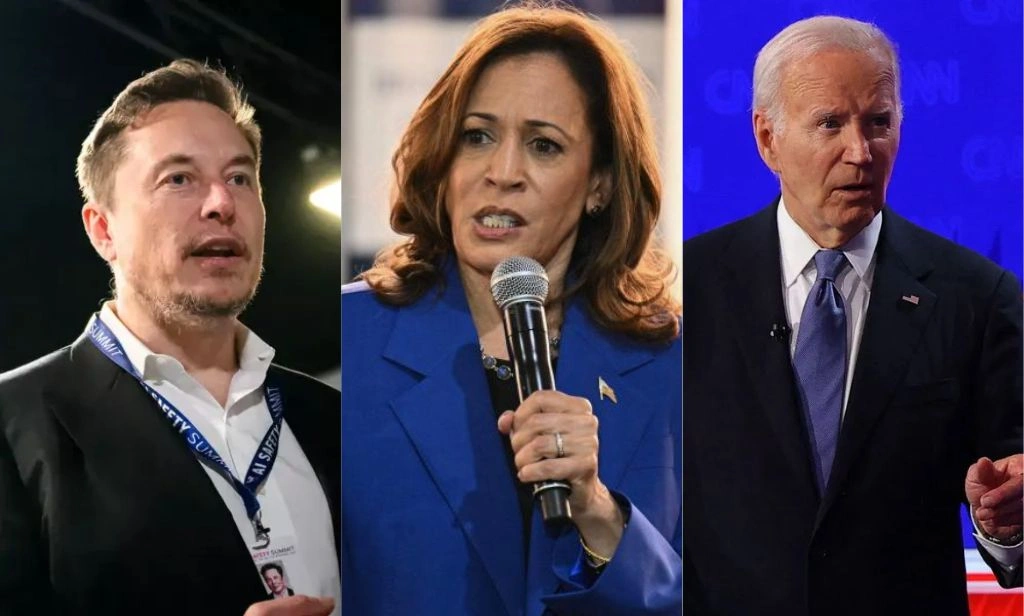 Elon Musk declara que seria inútil tentar ‘matar’ Kamala Harris e Joe Biden