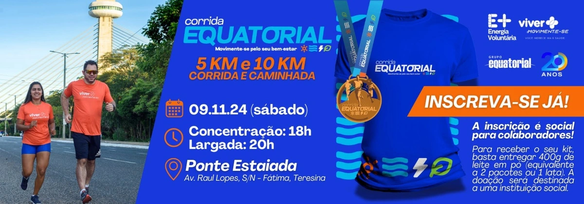 Equatorial Piauí lança corrida de rua noturna em Teresina