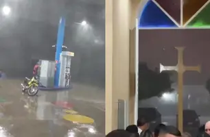 Forte ventania causa prejuízos e assusta população de Beneditinos (Foto: Reprodução)