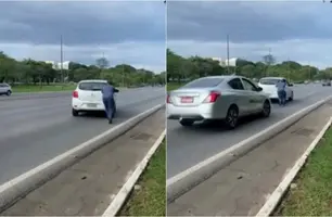 Homem é atropelado enquanto empurrava carro por aplicativo (Foto: Reprodução)