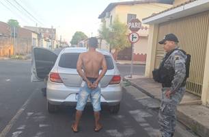 Homem é preso após jogar arma pela janela durante perseguição policial em Teresina (Foto: Divulgação/PMPI)