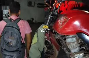 Homem é preso após ser flagrado conduzindo motocicleta adulterada na PI-113 (Foto: Reprodução)