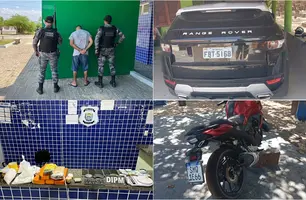 Homem é preso com drogas e veículo de luxo (Foto: Reprodução)