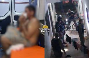 Homem em surto psicológico invade apartamento pelado e luta com policiais em THE (Foto: Reprodução)