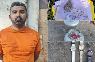 Homem foi preso com drogas e itens roubados (Foto: Reprodução)