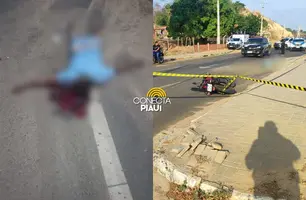 Homem morre após colidir motocicleta em poste na zona Sul de Teresina (Foto: Repórter 12/Conecta Piauí)
