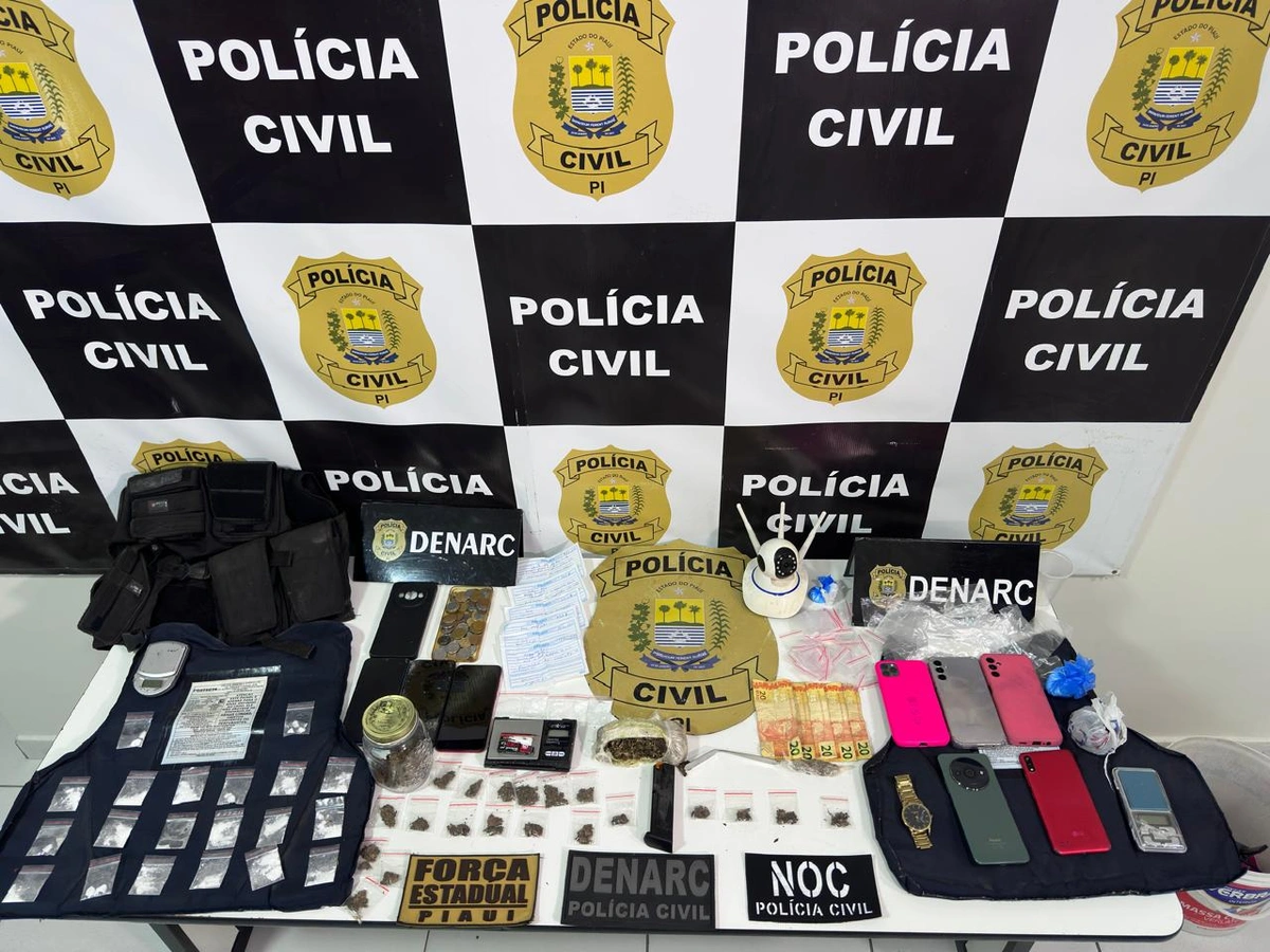 Material apreendido na Operação Denarc 58
