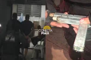 Menor é apreendido com arma de fabricação caseira em Teresina; comparsa fugiu (Foto: Reprodução)