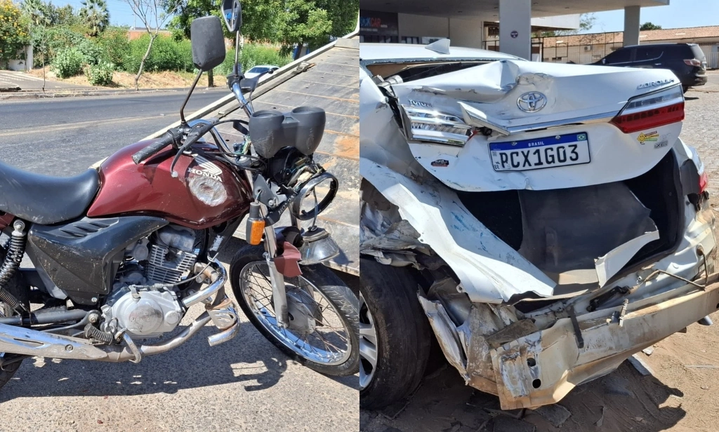 Motociclista fica ferido após ser prensado entre dois veículos na BR-316, em Picos