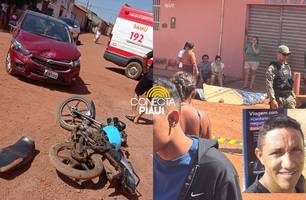 Motociclista morre após colidir com carro em cruzamento na cidade de Esperantina (Foto: Reprodução)