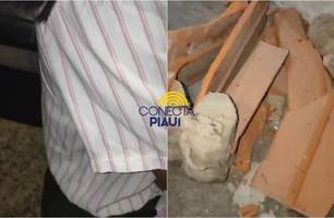 Mulher foi agredida com soco e golpe com tijolo (Foto: Reprodução)