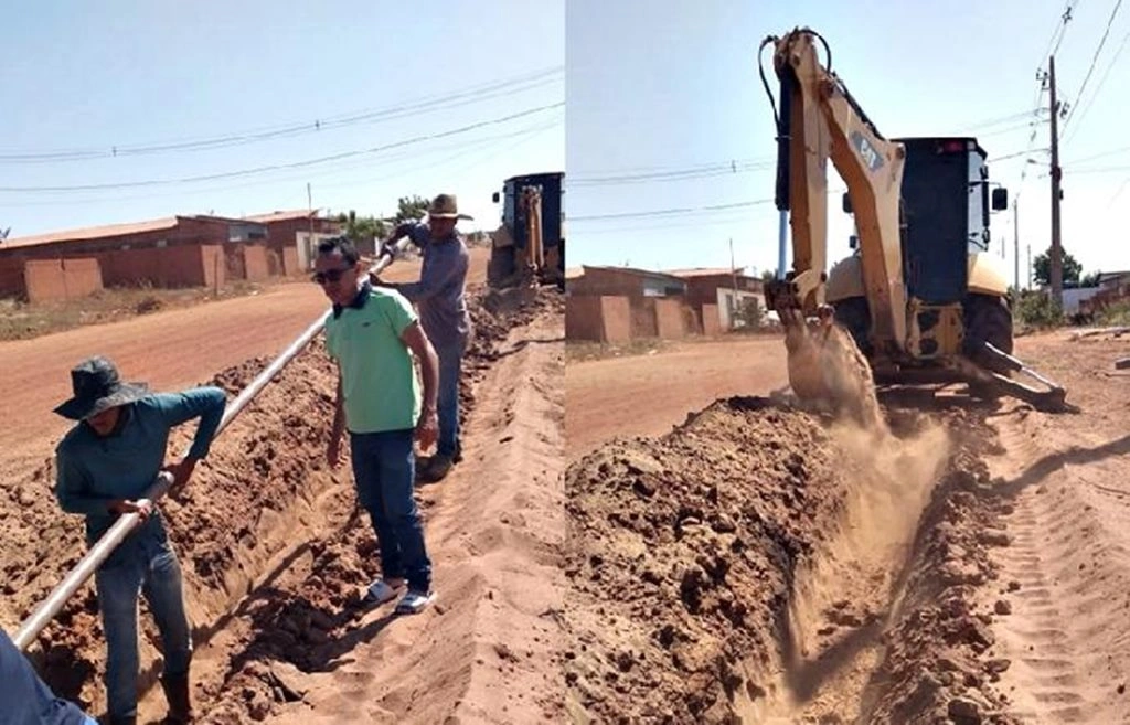 Obra de ampliação da rede de distribuição de água vai beneficiar Ipiranga do Piauí