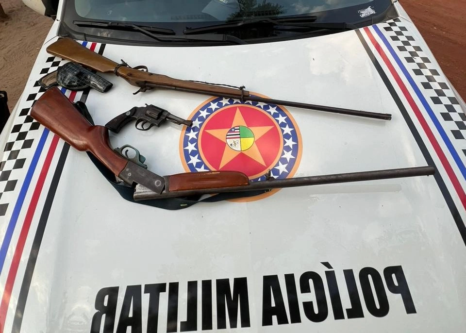 Parnarama-MA: homem é preso por ameaça; polícia apreende várias armas de fogo