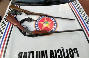 Parnarama-MA: homem é preso por ameaça; polícia apreende várias armas de fogo (Foto: Reprodução)