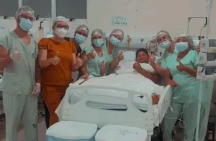 Picos: adolescente que teve braço e perna amputados enquanto trabalhava deixa UTI (Foto: Reprodução)