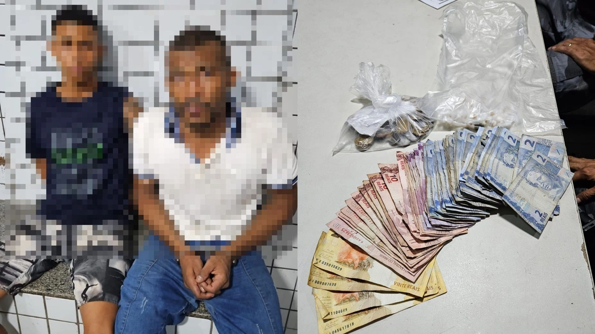 PMPI prende suspeitos de tráfico com drogas e dinheiro no Centro de Teresina