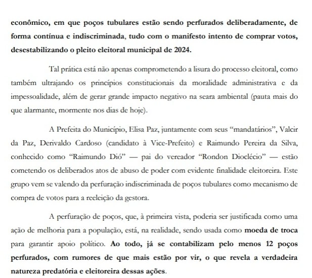 Prefeita de Novo Santo Antônio é investigada por abuso de poder em troca de votos