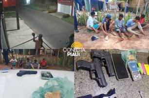 Quadrilha é presa após arrombar e assaltar loja no Piauí (Foto: Reprodução)