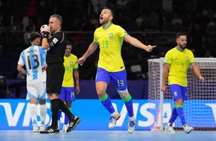 Rafa Santos marcou o segundo gol do Brasil na final da Copa do Mundo de Futsal 2024 (Foto: Alex Caparros/FIFA)