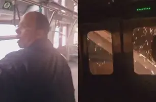 SP: trem explode, pega fogo e deixa passageiros em pânico; veja o vídeo (Foto: Reprodução)