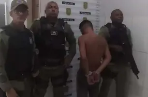 Suspeito foi preso e conduzido à Central de Flagrantes (Foto: Reprodução)