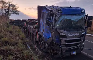 Valença do Piauí: carreta capota na BR-316 e motorista fica gravemente ferido (Foto: Reprodução)