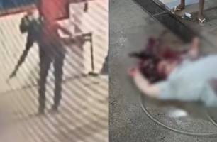 Vídeo flagra momento que dupla executa vigilante a tiros zona na Norte de Teresina (Foto: Reprodução)