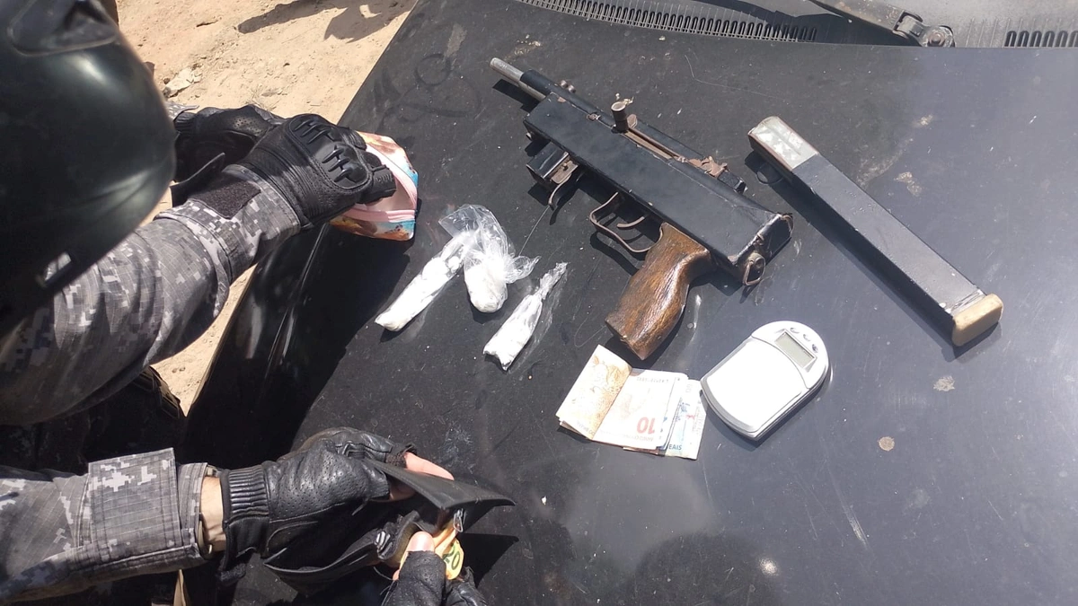 Esquadrão Águia apreende arma artesanal e drogas em abordagem no bairro Bela Vista, em Timon