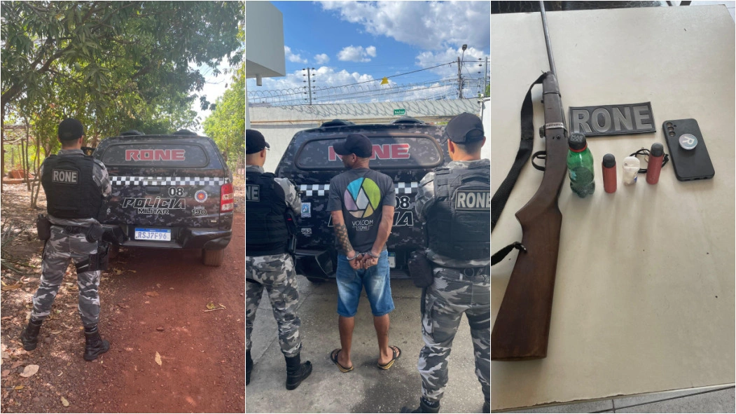 Homem é preso com espingarda na localidade Serra Dourada, em Teresina