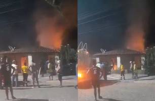 Idoso morre após casa pegar fogo em Francinópolis, no Piauí (Foto: Reprodução)
