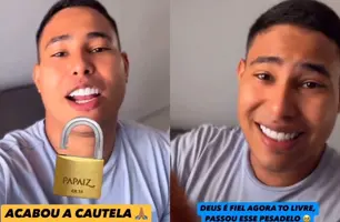 Influencer Itallo Bruno comemora fim de medidas cautelares após soltura em Teresina (Foto: Reprodução)