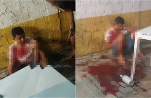 Jovem é baleado enquanto bebê em trailer no Mercado do Satélite em Teresina (Foto: Reprodução)