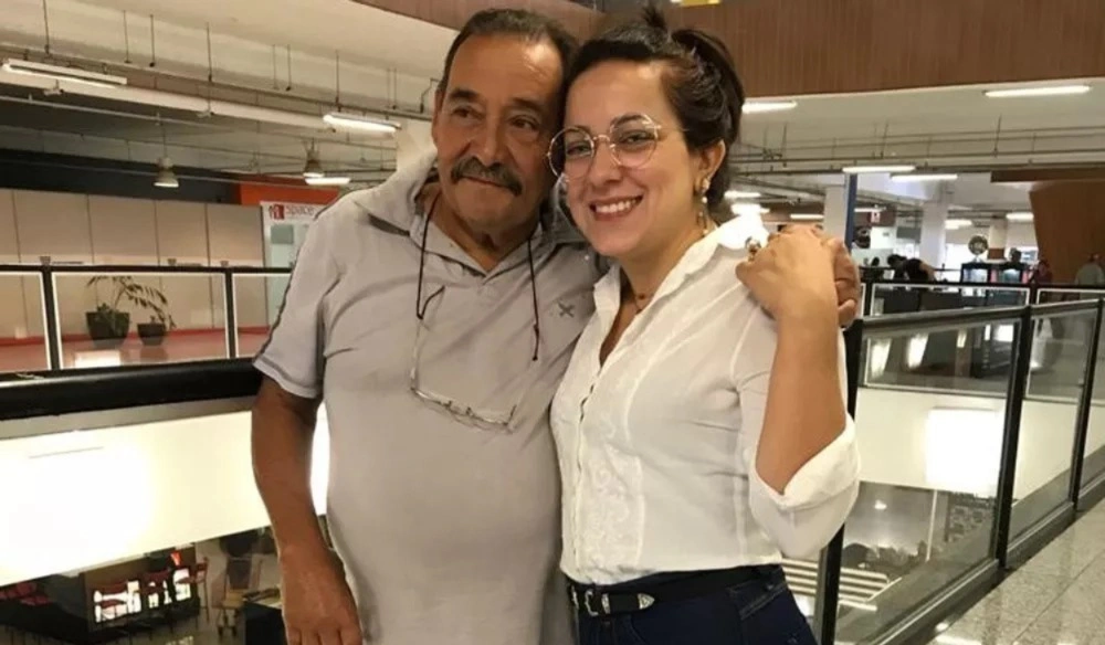 Naira Lúcia Marques e seu pai
