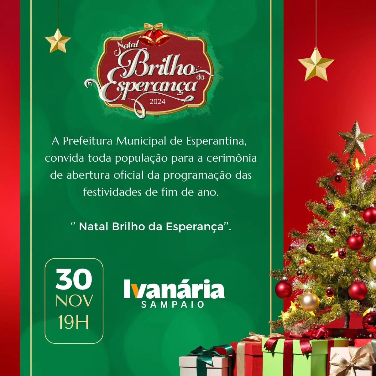 Natal Brilho da Esperança 2024 de Esperantina