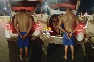 PM recaptura mais dois foragidos de penitenciária após perseguição em Teresina (Foto: Reprodução)