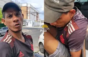 Polícia prende 'Vistoso', suspeito de arrombar lojas no Centro de Teresina (Foto: Repórter 12/Conecta Piauí)