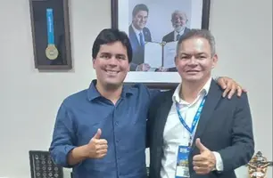 Prefeito eleito de Timon, Rafael com o ministro dos esportes, André Fufuca (Foto: Reprodução)