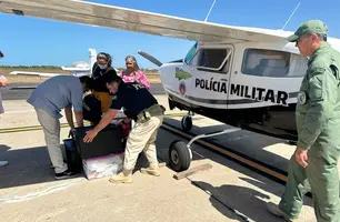 PRF e PM escoltam primeira captação de múltiplos órgãos em Parnaíba (Foto: Reprodução)