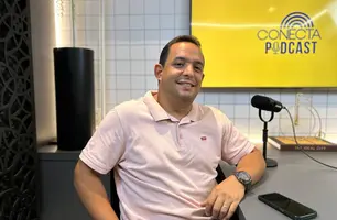 Ricardo Moura, prefeito do município de Demerval Lobão concede entrevista ao Conecta Podcast (Foto: Maria Clara César / Conecta Piauí)