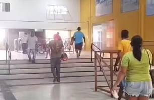 Suspeito ateia fogo e deixa dois feridos próximo ao Mercado Público de Floriano (Foto: Reprodução)