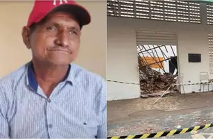 Teto do Centro de Convivência desaba durante forró dos idosos e uma pessoa morre em Jaicós (Foto: Reprodução/Cidades na Net)